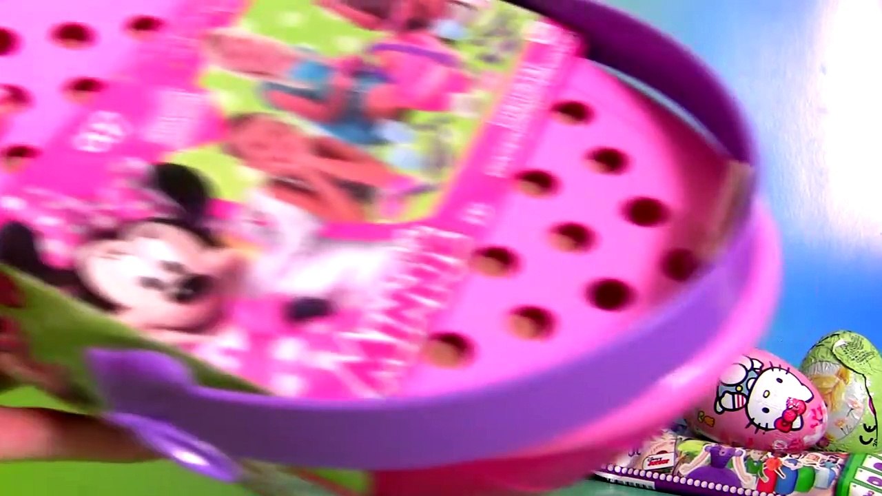 Minnie Mouse Picnic Basket Toy with Play Doh Clay Surprise Eggs from