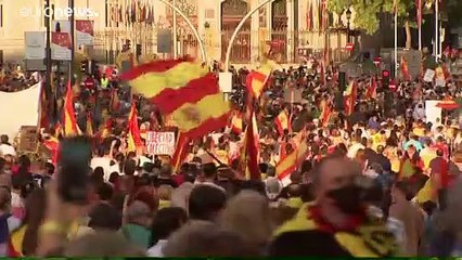 Protest mit Pinocchio-Nase: Demo gegen Corona-Politik in Madrid