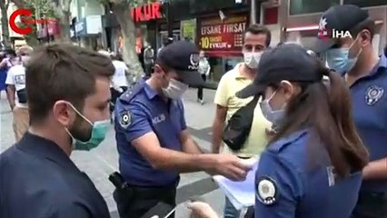 Maske takmayan yurttaştan polise: Senin ismini öğreneceğim ben!
