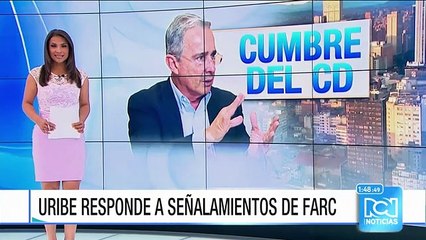 Expresidente Uribe respondió a señalamientos de las Farc
