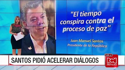 El Presidente Santos insistió en que "el tiempo conspira contra el proceso de paz"