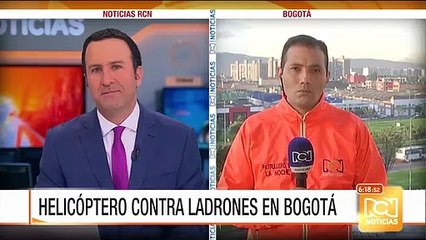 Policía persiguió con helicóptero a ladrones en Bogotá