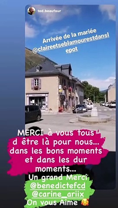 Mariage de Claire et Sébastien (L'amour est dans le pré), 12 septembre 2020.