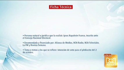 Vea aquí la ficha técnica de la Gran Encuesta Plebiscito 2016