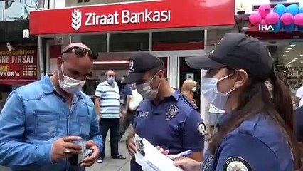 Maske takmadı, polisi tehdit etti: Senin ismini öğreneceğim