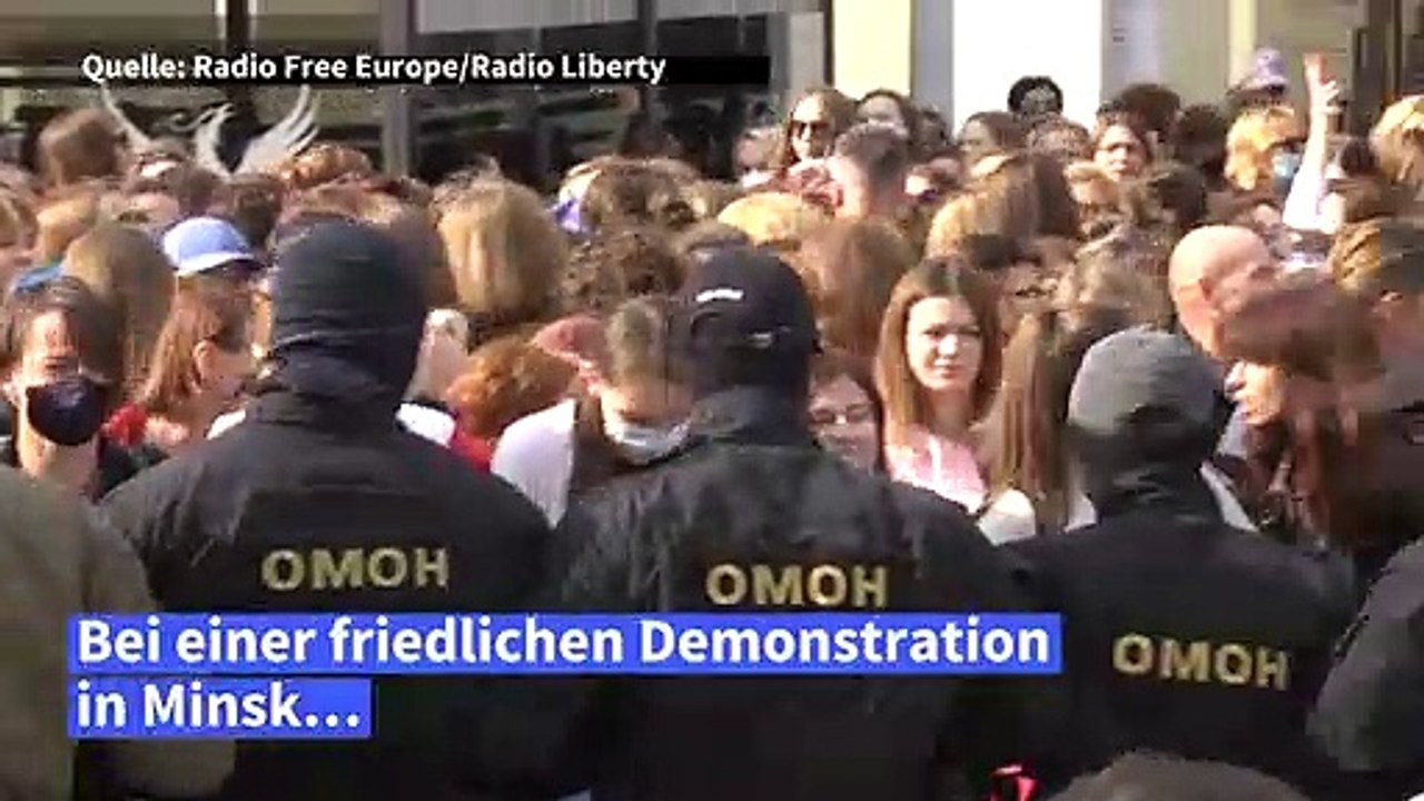 Polizei geht in Minsk brutal gegen Demonstrantinnen vor