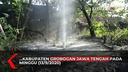 Semburan Air Bercampur Belerang Setinggi 25 Meter Hebohkan Warga Grobogan