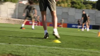 El 'Profe Ortega' dirige la sesión matutina del Atlético de Madrid