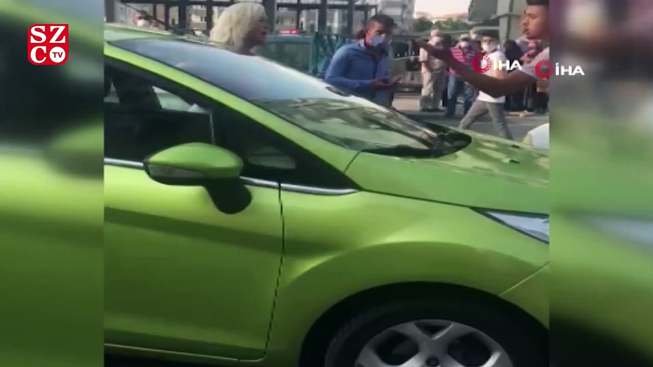 Ankara'da kadın sürücü ile kamyon şoförü tekme tokat kavga etti