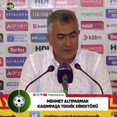 Mehmet Altıparmak: "Maça 1-0 mağlup başladık"
