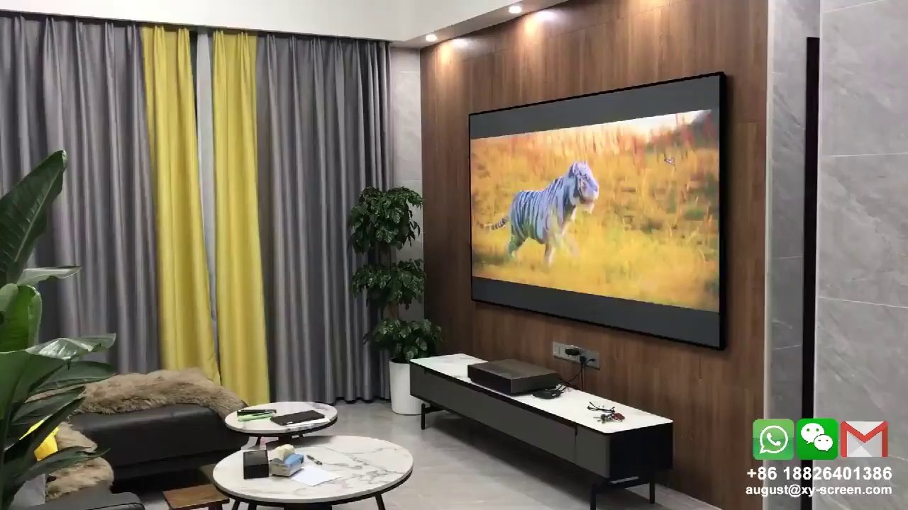 Fengmi 4K Cinema Ultra Short Throw Projector on 100 inch ALR Screen XYSCREEN