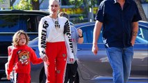 Really a family! Gwen and Shelton and kids went out to run errands after suppose