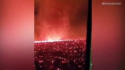 Terrifying moment 'firenado' is seen in California amidst wildfires