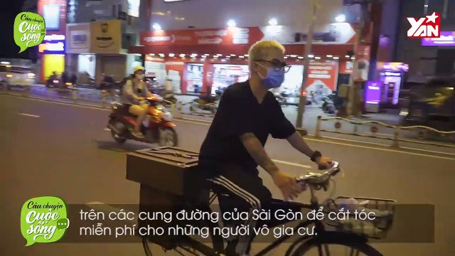 9x đạp xe khắp Sài Gòn cắt tóc cho người nghèo