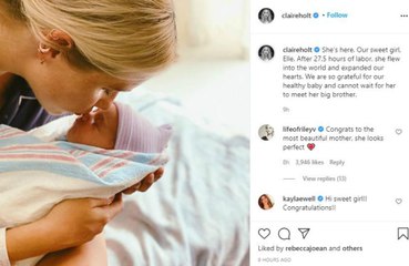 Claire Holt gives birth