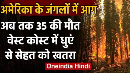 America में जंगल में लगी आग से 35 लोगों की मौत, धुएं की चादर में लिपटा West Coast | वनइंडिया हिंदी