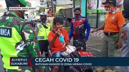 Bagikan Ratusan Masker Di Zona Merah Covid