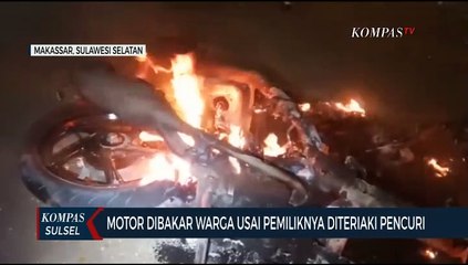 Motor Dibakar Warga Usai Pemiliknya Diteriaki Pencuri