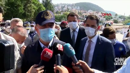 Son dakika... Bakan Akar ve komutanlar Kaş'ta | Video