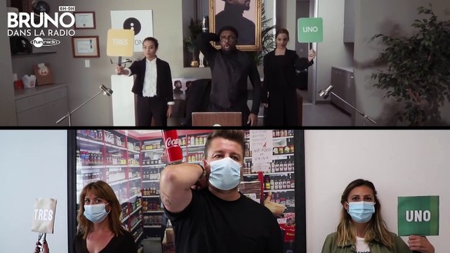 L'équipe de Bruno dans la radio reproduit le clip Vida Loca de The Black Eyed Peas