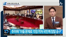 추미애 사과한 날 아들 소환