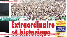 Le Titrologue du 14 Septembre 2020 : Investiture extraordinaire et historique de Bédié à Yamoussoukro