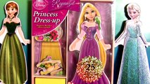 Princess Dress-Up Party Rapunzel Elsa Anna Magnetic Fashion Dolls - Muñecas Magnéticas de madera