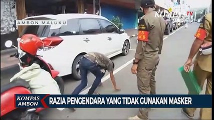 Razia Pengendara Yang Tidak Gunakan Masker