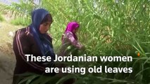 Jordanian women transform leaves into art