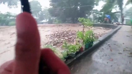 Raging River Washes Away Trees After Heavy Rain In The Philippines