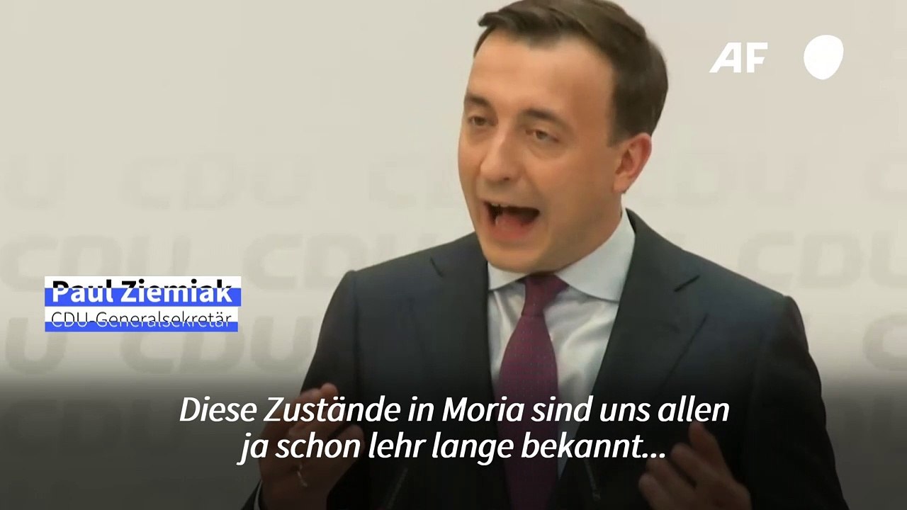 CDU-General zu Moria: 'Einmalige Anstrengung' leisten