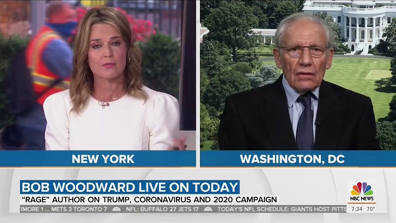 Savannah Guthrie Presses Bob Woodward for Sitting On Tapes Months After Trump’s Public Downplaying Coronavirus