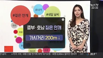 [날씨트리] 아침 내륙 짙은 안개…오후 영동·호남 소나기