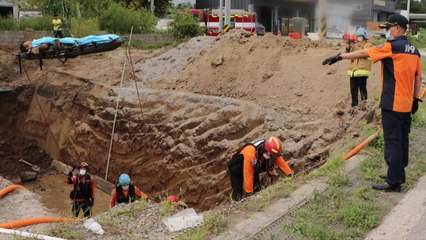 양주 도로 토목공사 도중 토사 무너져...1명 부상 / YTN