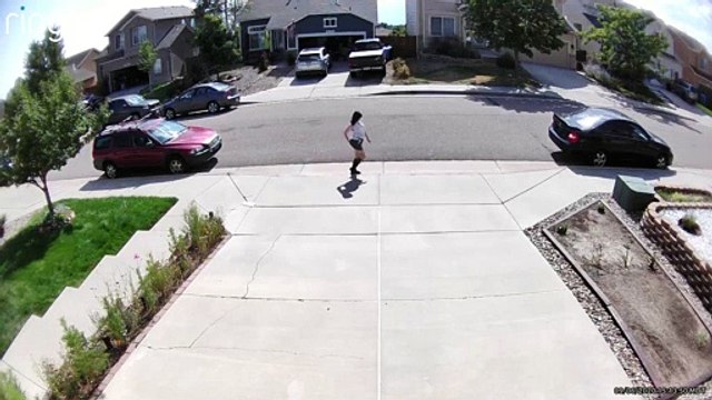 Ring Camera Catches Girl Scratching and Sniffing