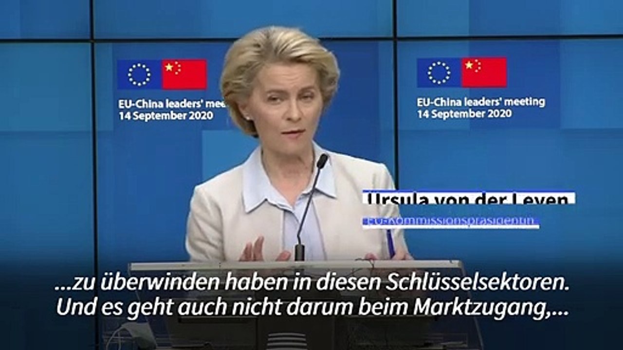 EU: China muss uns vom Wert eines Handelsdeals überzeugen