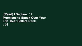 [Read] I Declare: 31 Promises to Speak Over Your Life  Best Sellers Rank : #4