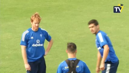 Primer entrenamiento del Cádiz CF con el Huesca en el horizonte