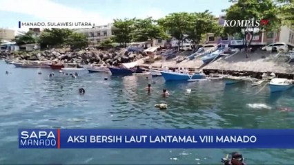 Aksi Bersih Laut LANTAMAL VIII Manado