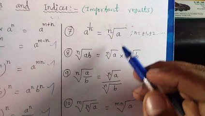 Surds and indices important results for problems solving