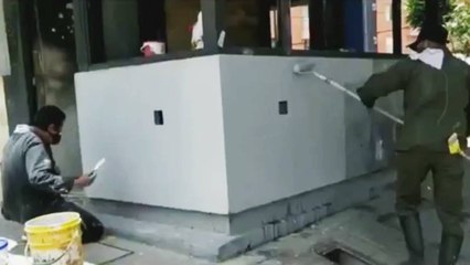 Comunidad se une para ayudar reconstruir CAI vandalizados en Bogotá