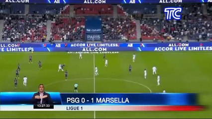 Tremenda gresca en el  final del partido entre PSG vs Marsella en el fútbol francés