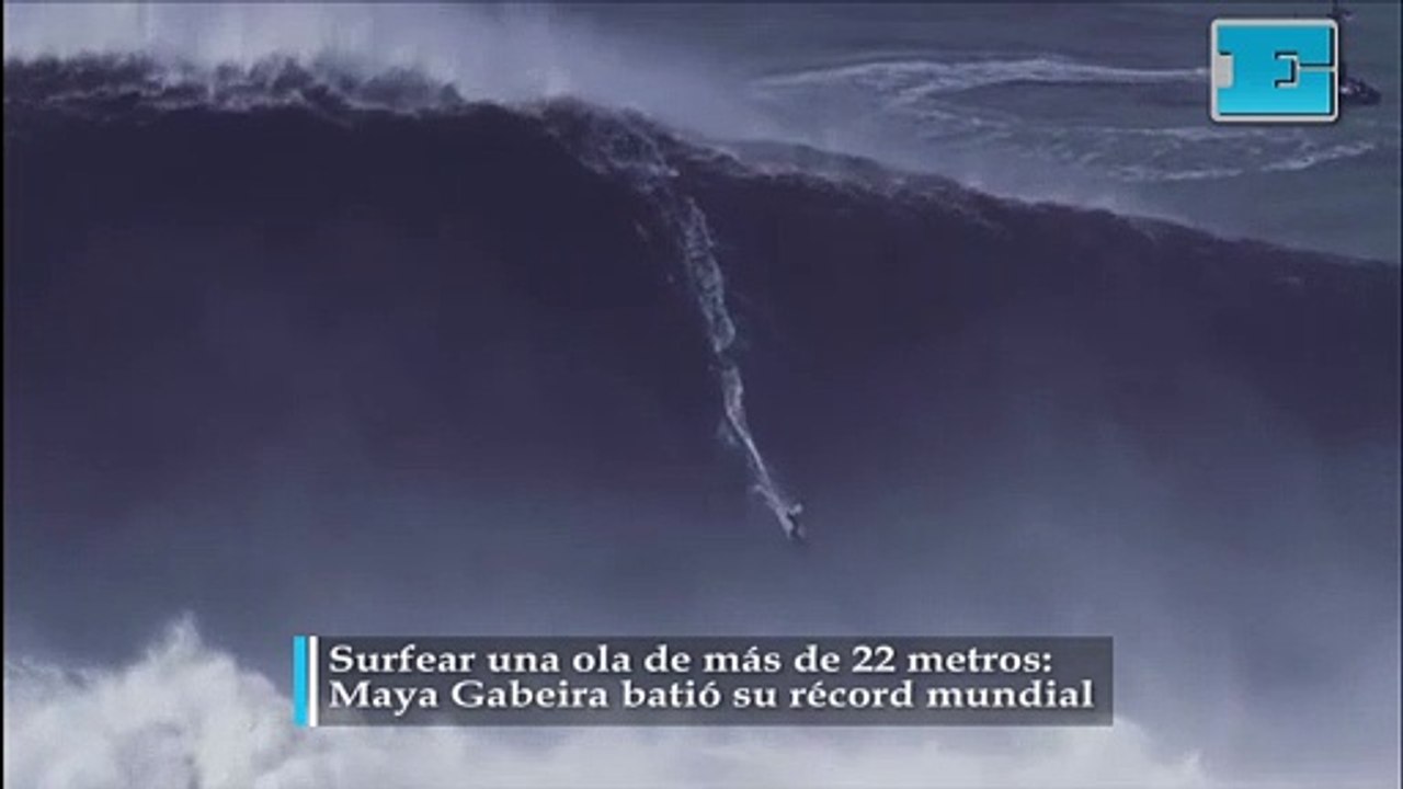 Surfear una ola de más de 22 metros Maya Gabeira batió su récord mundial