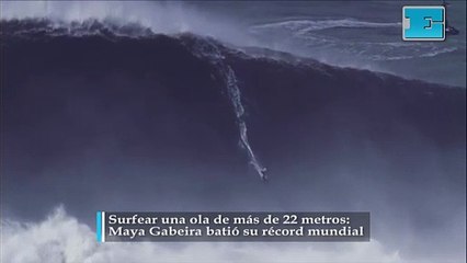 Surfear una ola de más de 22 metros Maya Gabeira batió su récord mundial