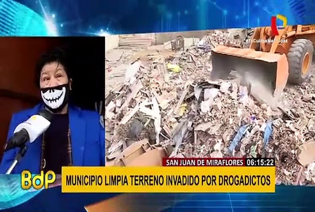 Municipalidad de SJM limpió terreno que se habia convertido en botadero de basura