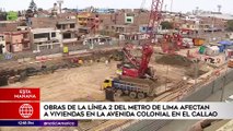 Construcción de la línea 2 del Metro de Lima afecta viviendas aledañas | Edición Mediodía (HOY)