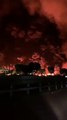 Spaventoso incendio ad Andria, enorme colonna di fumo