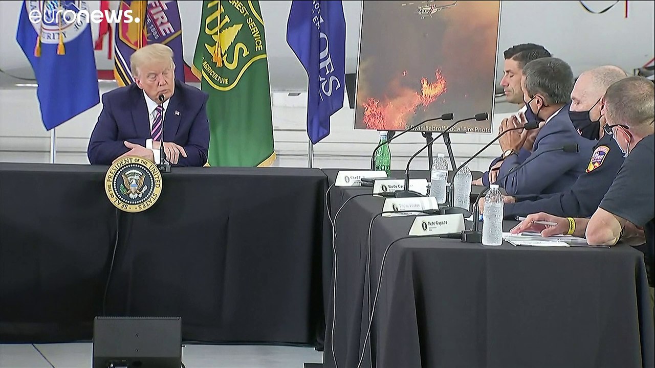 El negacionismo climático de Trump sobre los incendios forestales hace arder la carrera electoral