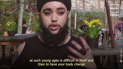 This bearded model seeks to set a new standard for beauty