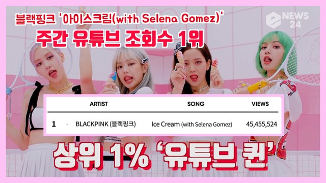 블랙핑크(BLACKPINK), 주간 유튜브 조회수 1위 '상위 1% 유튜브 퀸’